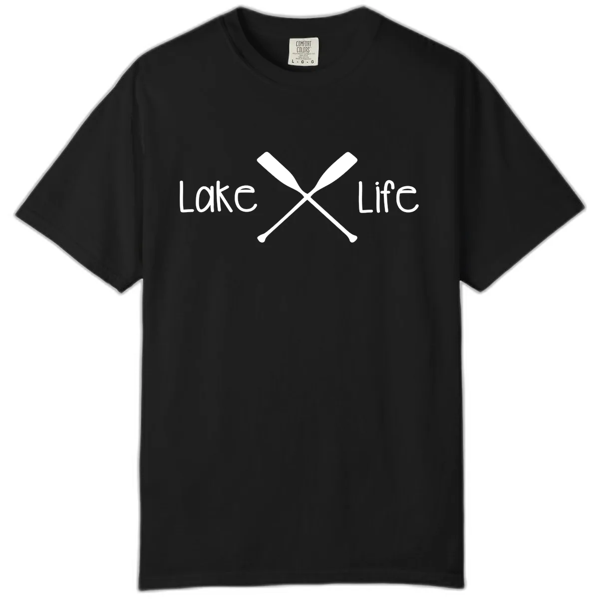 Lake Life Oar Design Comfort Color in Black