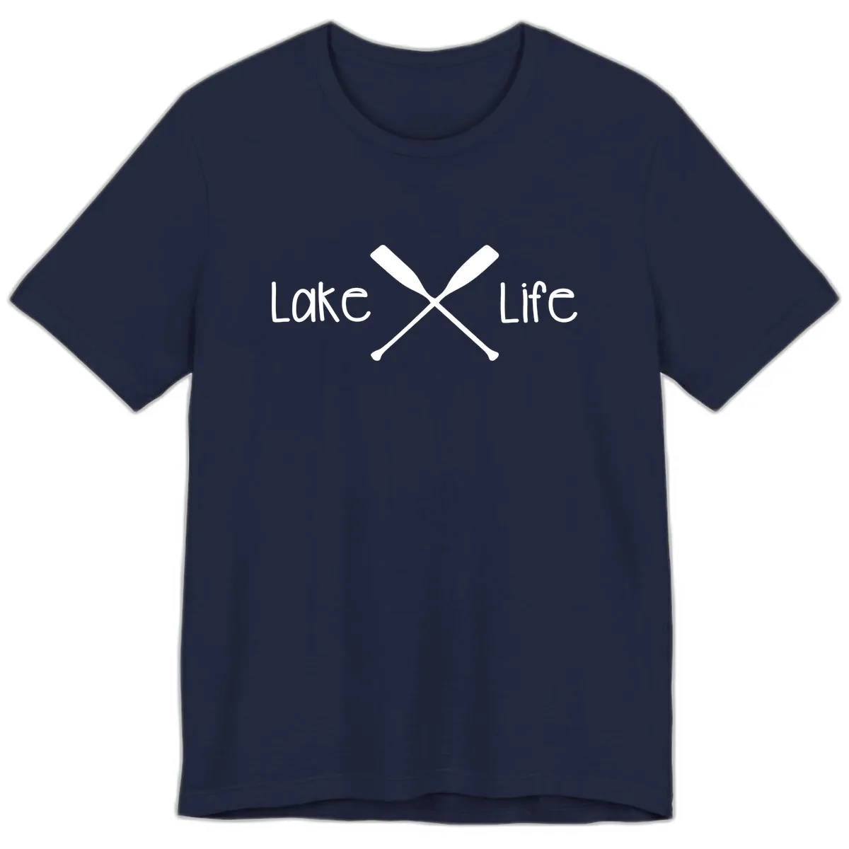 Lake Life Oar Design Premium T-Shirt in Navy