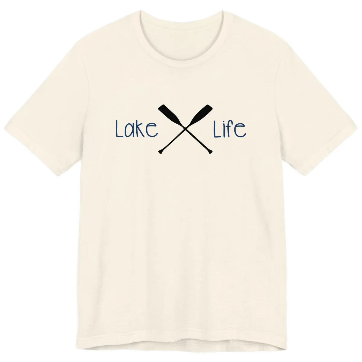 Lake Life Oar Design Premium T-Shirt in Natural