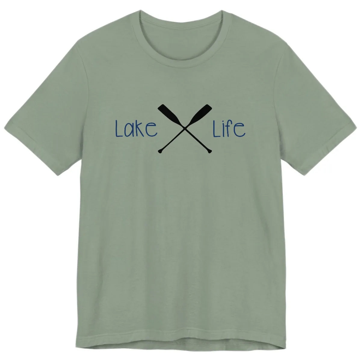 Lake Life Oar Design Premium T-Shirt in Sage