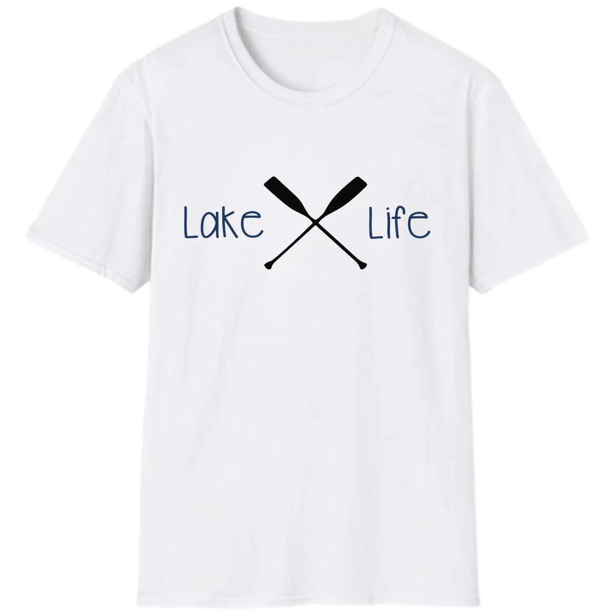 Lake Life Oar Design T-Shirt in White