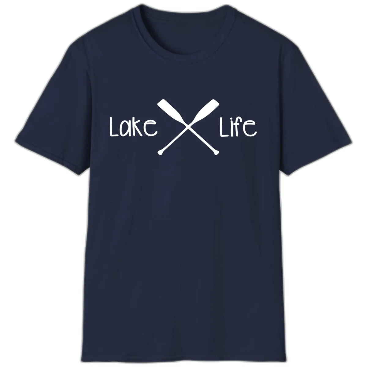 Lake Life Oar Design T-Shirt in Navy