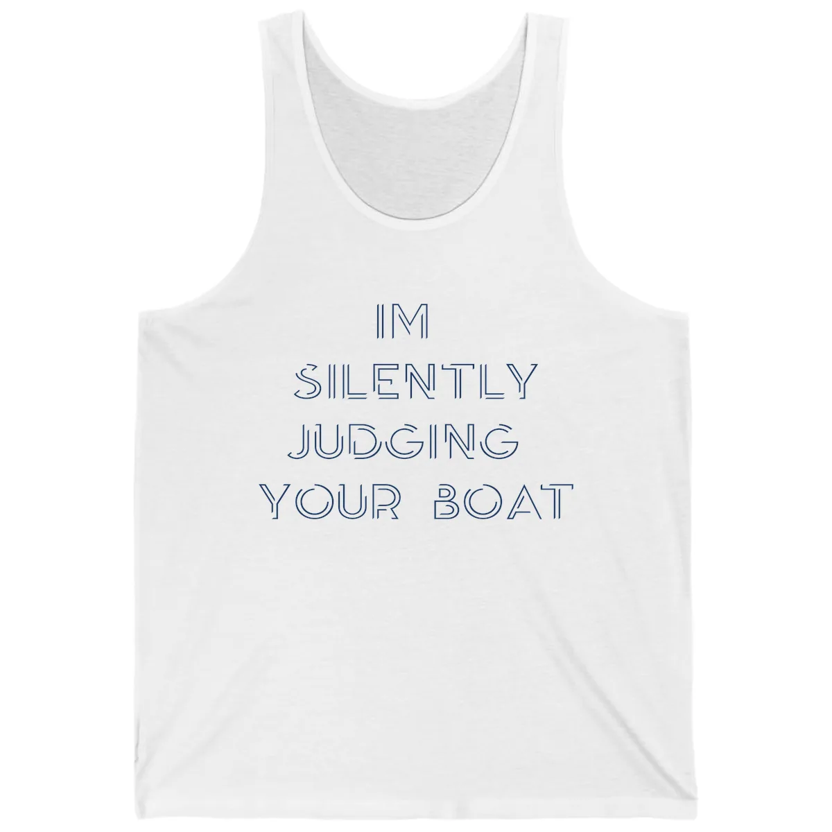 Silently Judging Your Boat Tank in White