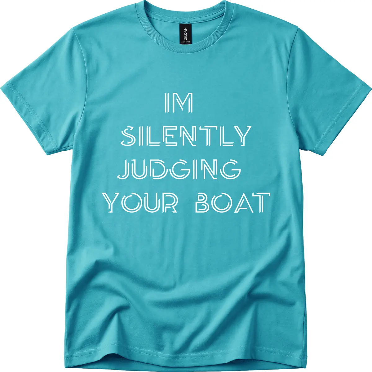 Silently Judging Your Boat T-Shirt in Tropical Blue