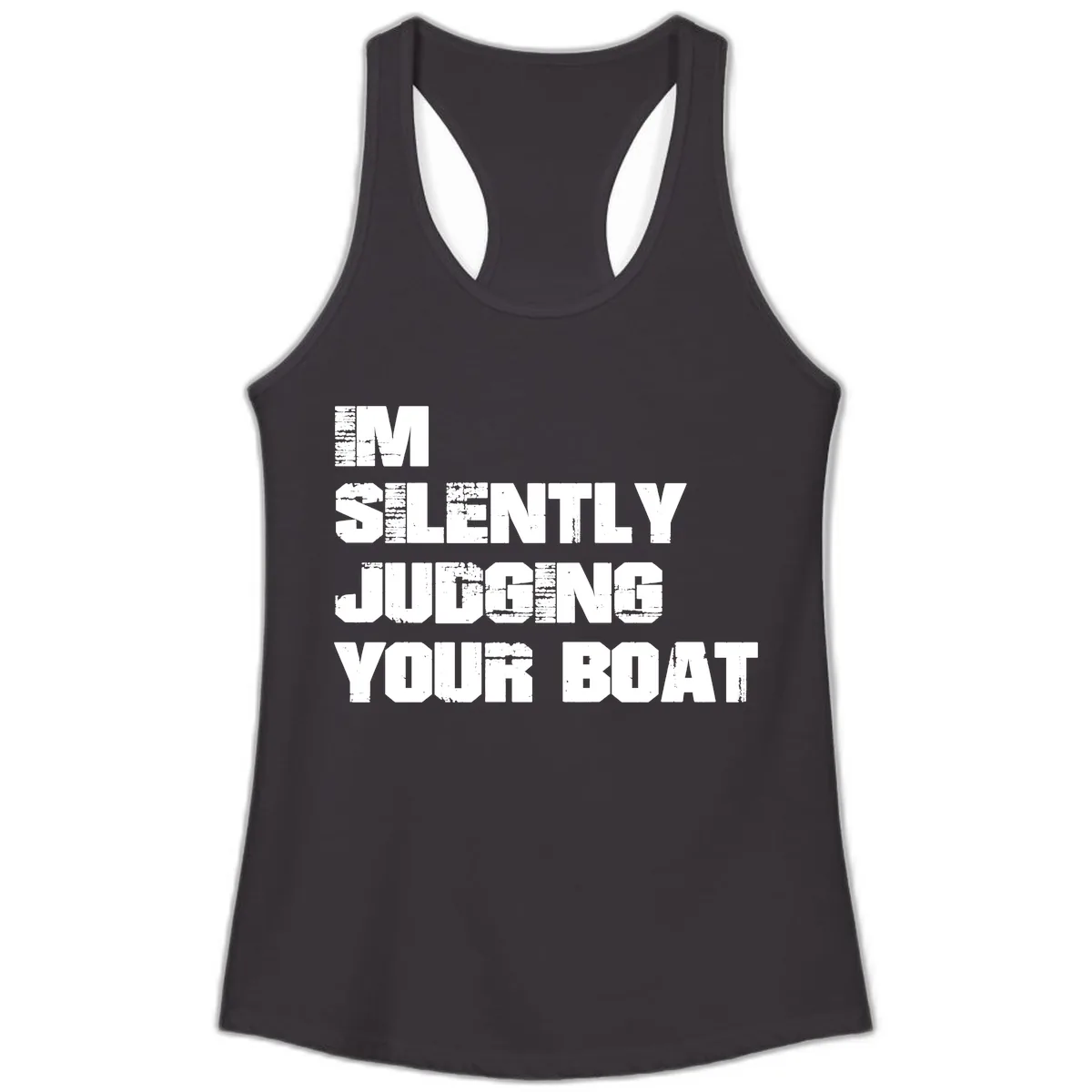 I'm Silently Judging Your Boat Ladies Tank in Black