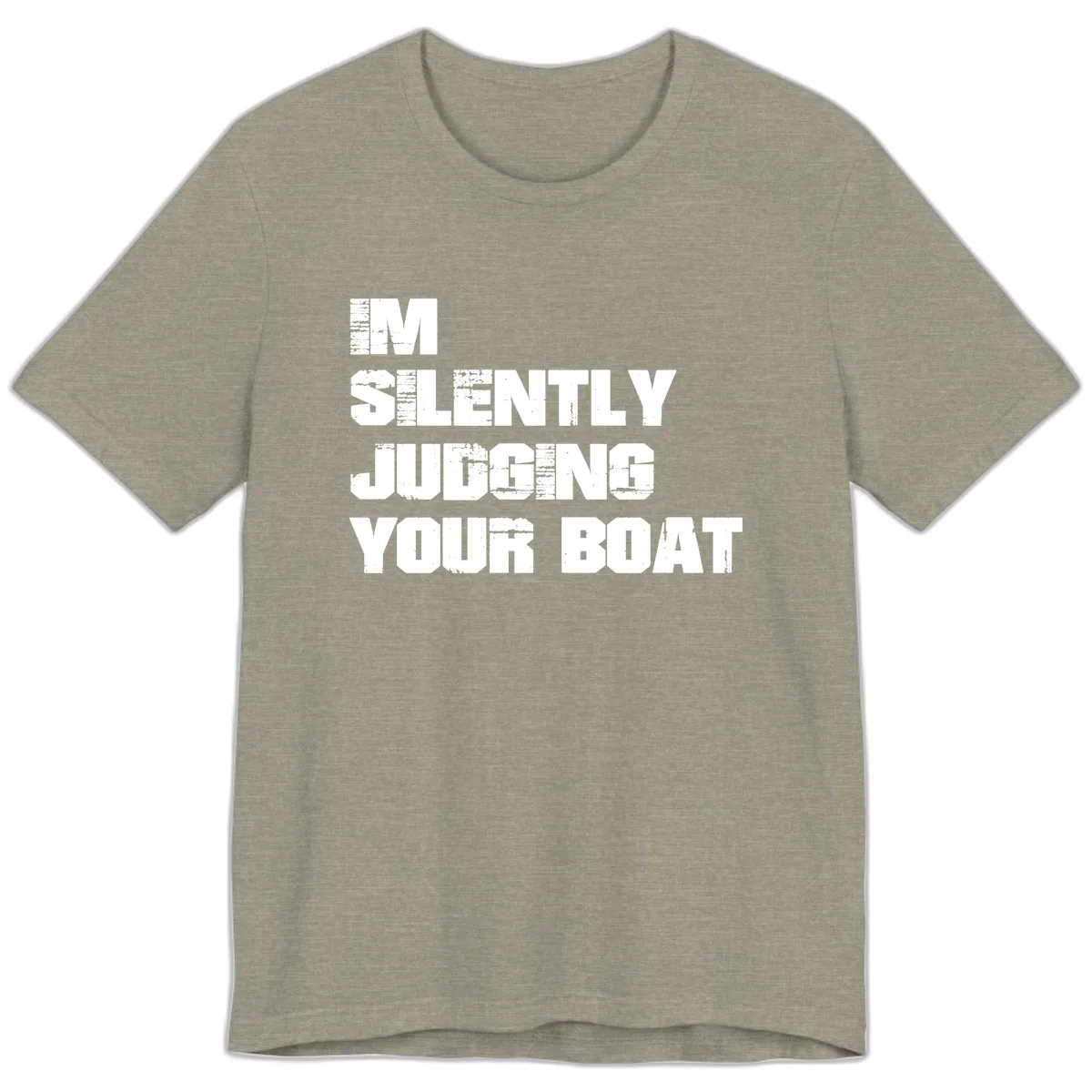 I'm Silently Judging Your Boat Premium T-Shirt in Heather Stone