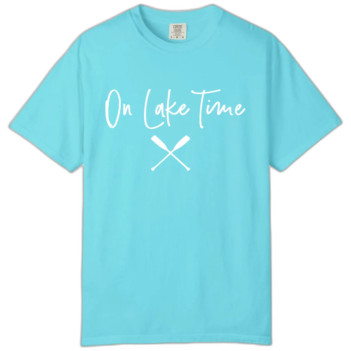 On Lake Time Lakeside Oars Comfort Color in Lagoon Blue