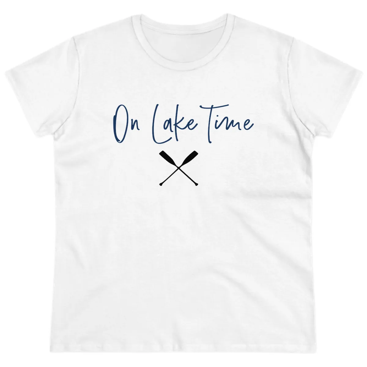 On Lake Time Lakeside Oars Ladies Tee in White