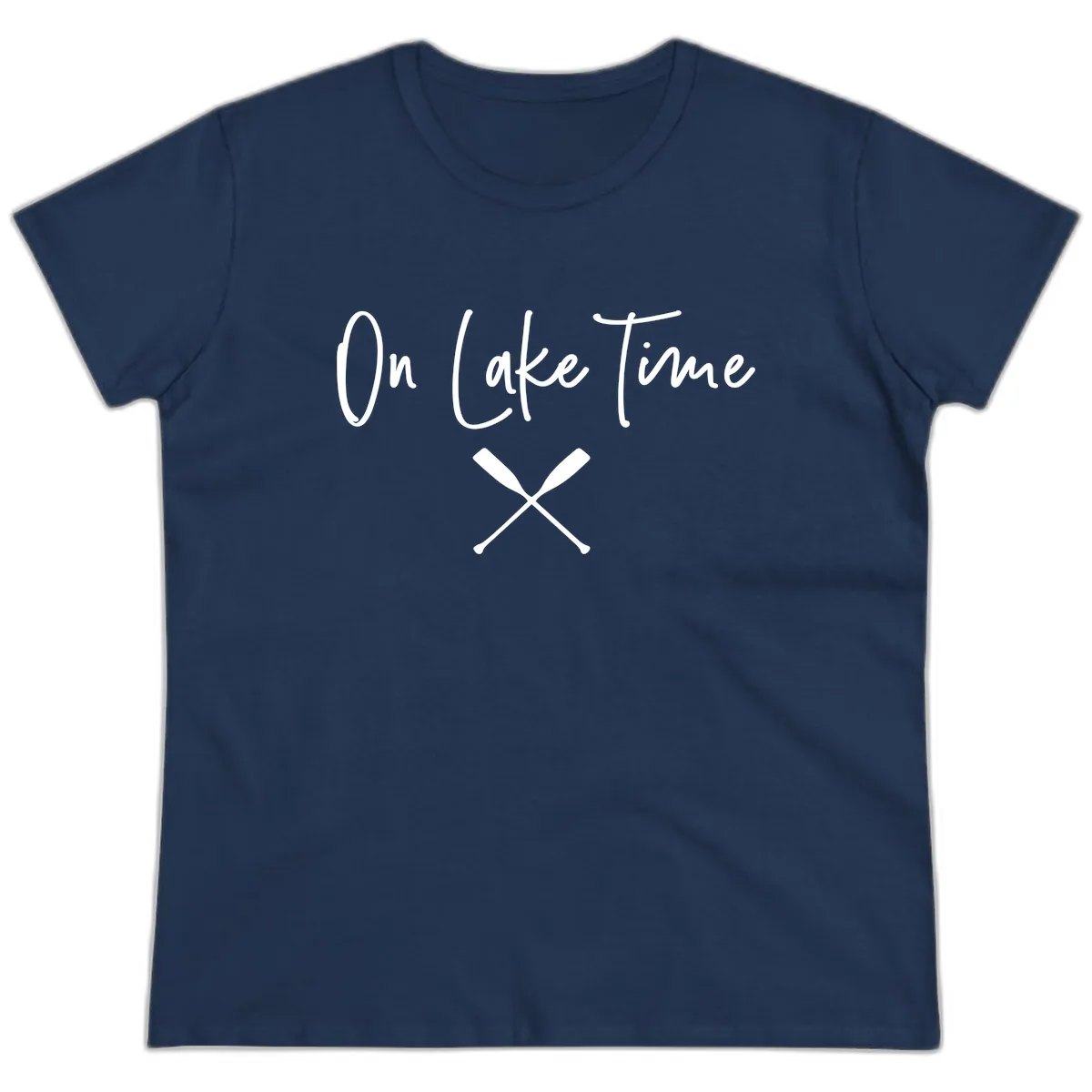 On Lake Time Lakeside Oars Ladies Tee in Navy