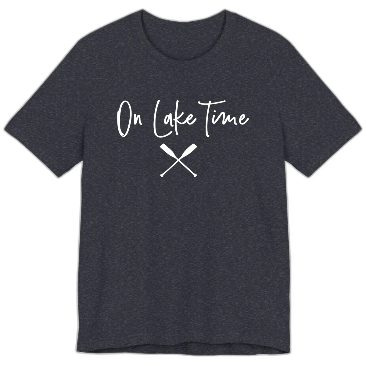 On Lake Time Lakeside Oars Premium T-Shirt in Heather Navy