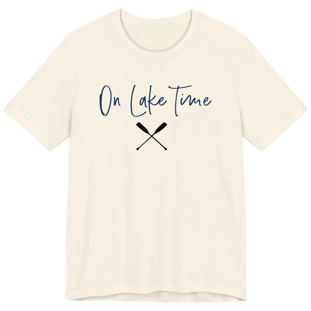 On Lake Time Lakeside Oars Premium T-Shirt in Natural