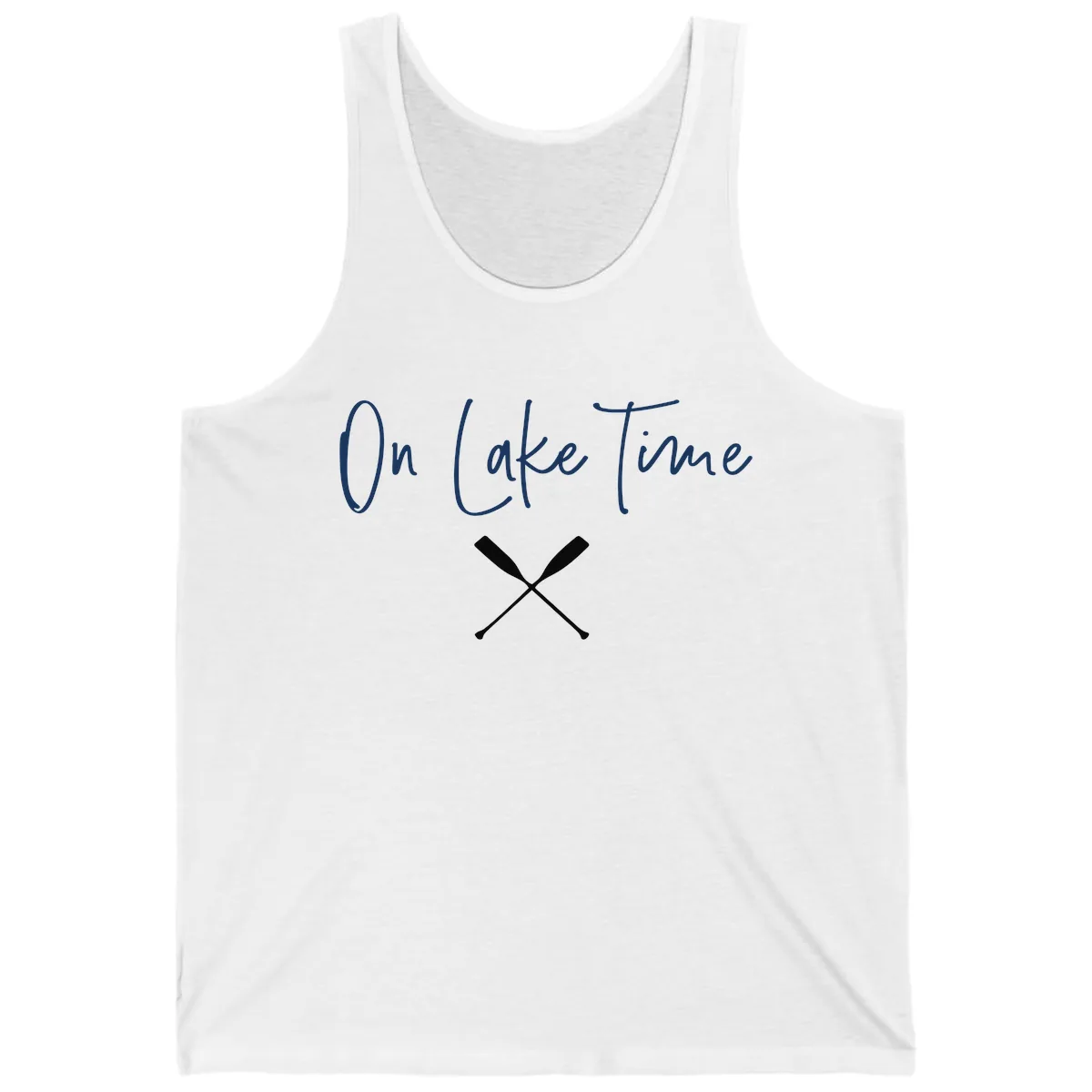 On Lake Time Lakeside Oars Tank in White