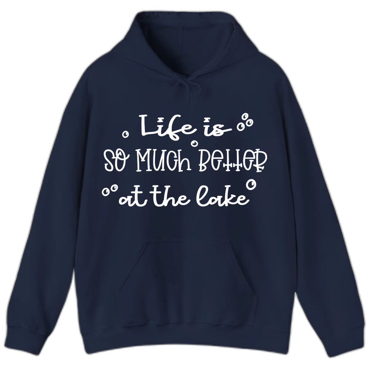 Life Is So Much Better At The Lake Hoodie in Navy