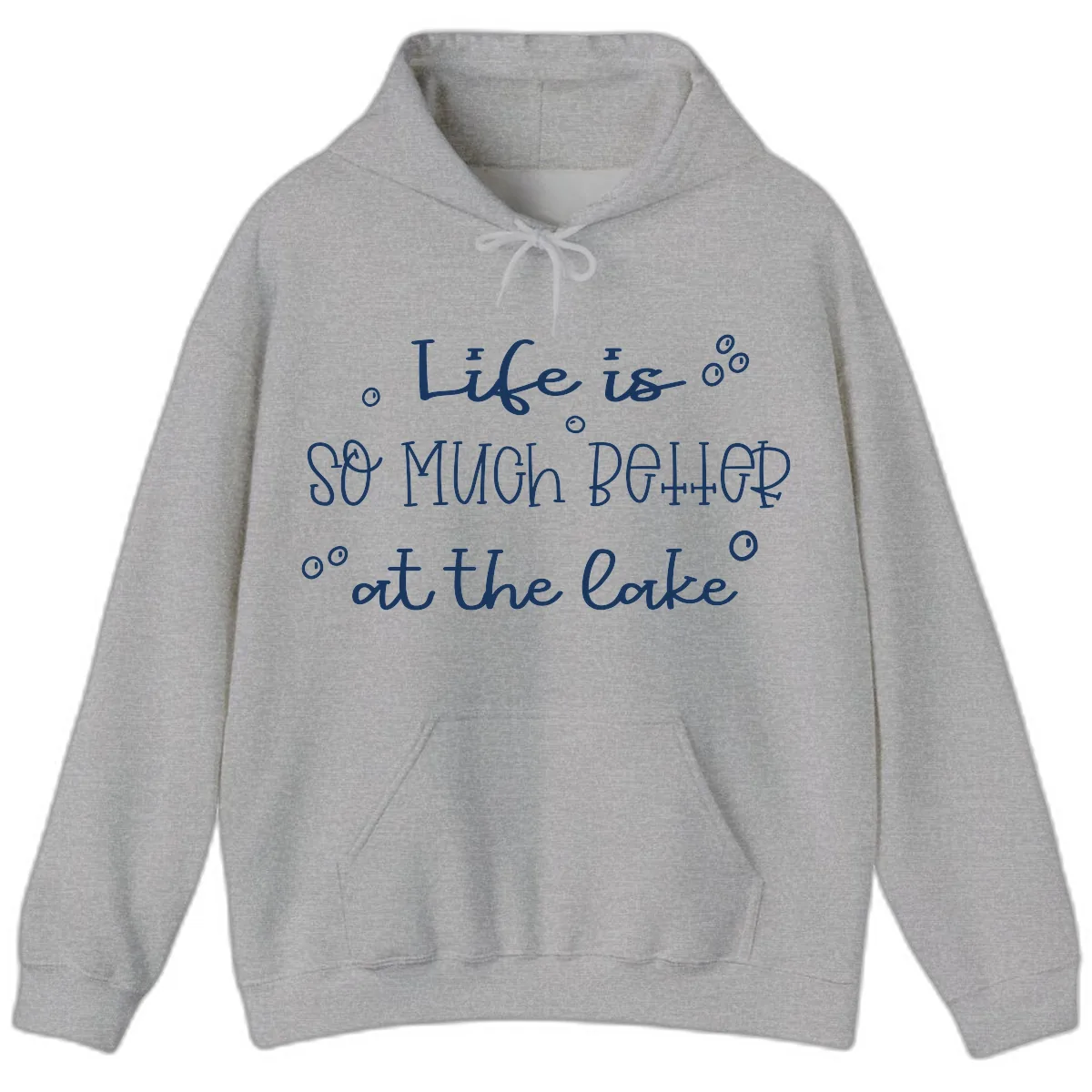 Life Is So Much Better At The Lake Hoodie in Sport Grey