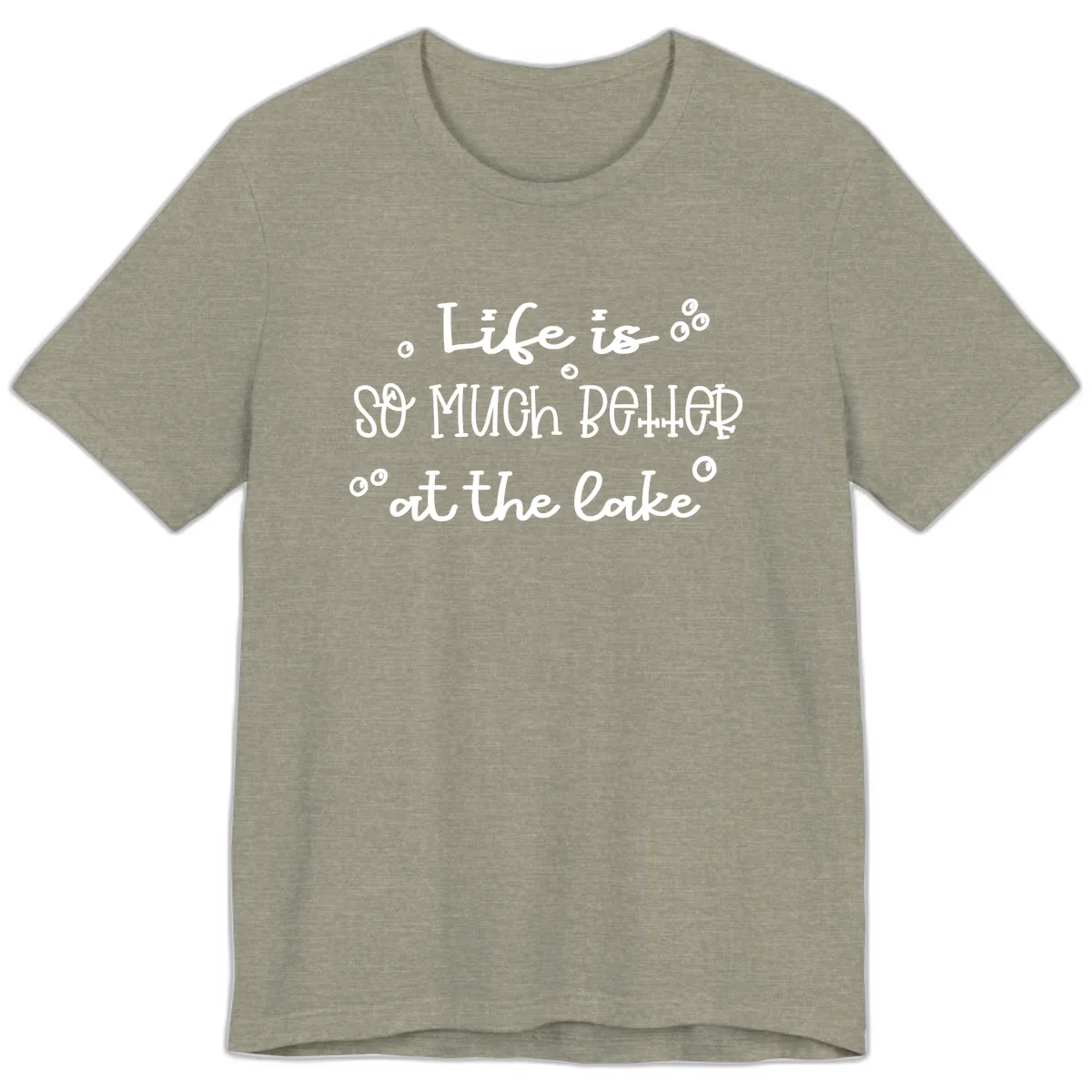 Life Is So Much Better At The Lake Premium T-Shirt in Heather Stone