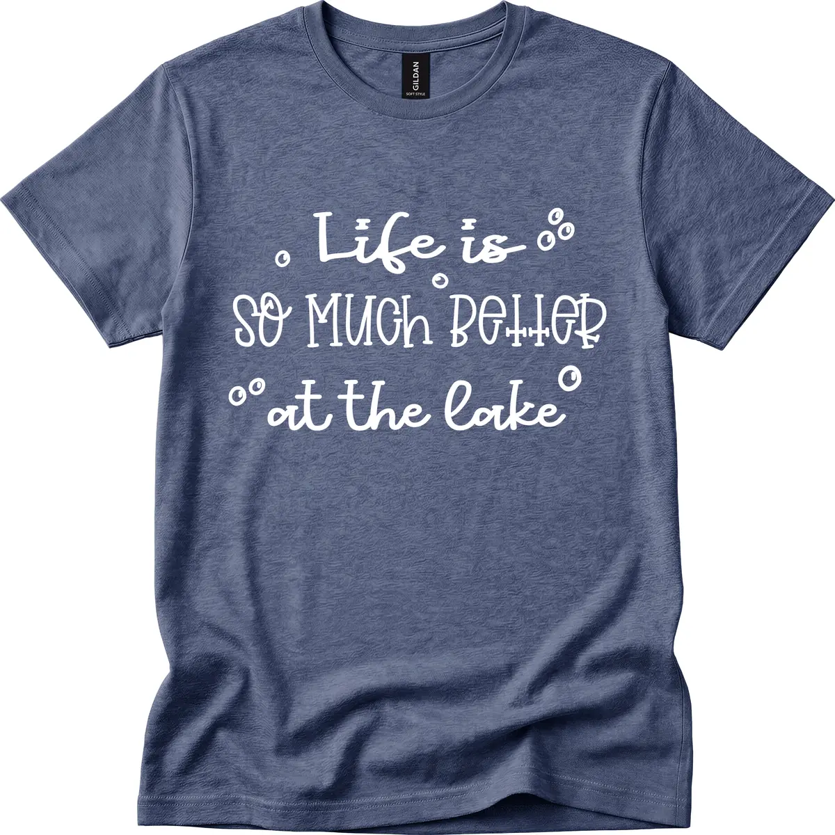 Life Is So Much Better At The Lake T-Shirt in Heather Navy