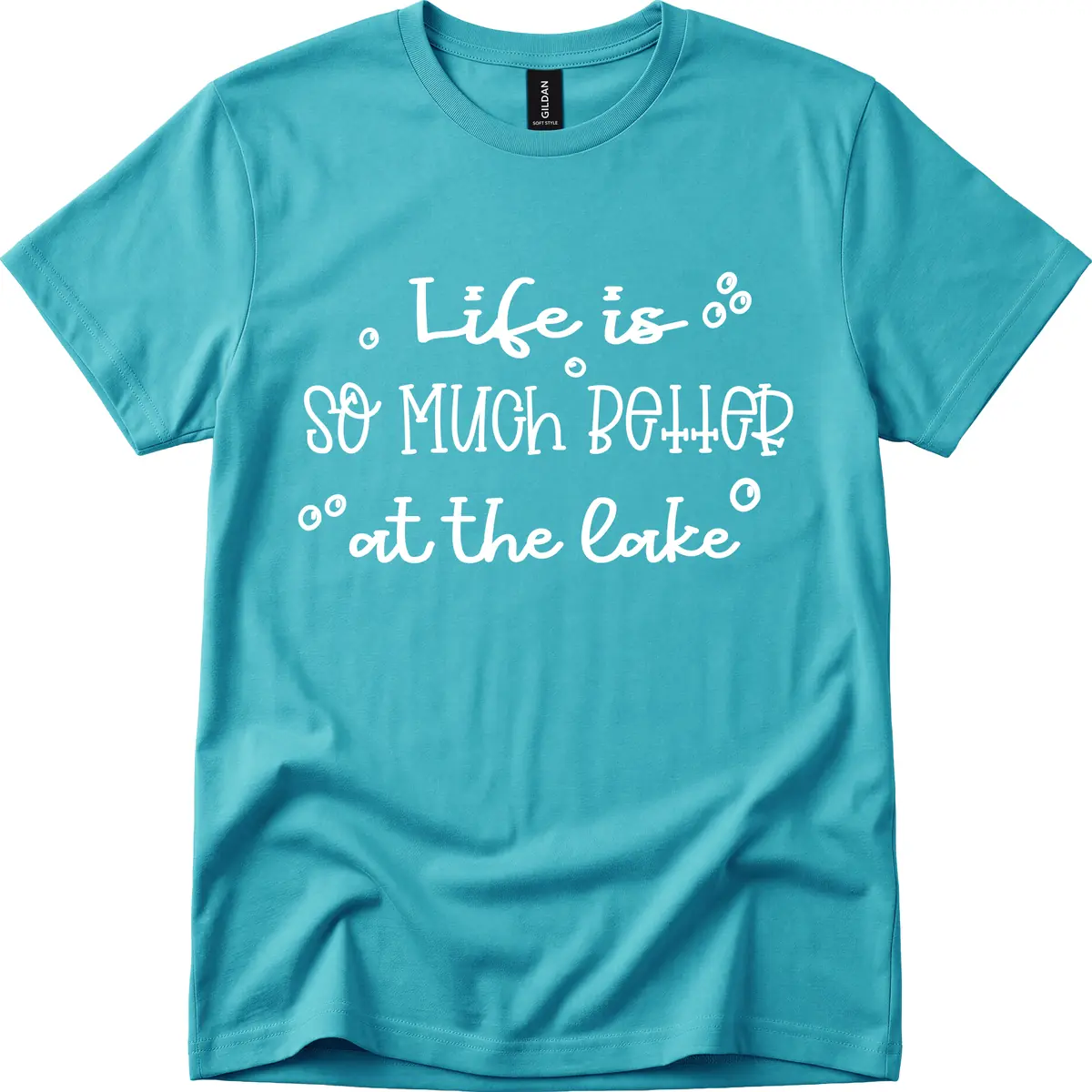 Life Is So Much Better At The Lake T-Shirt in Tropical Blue