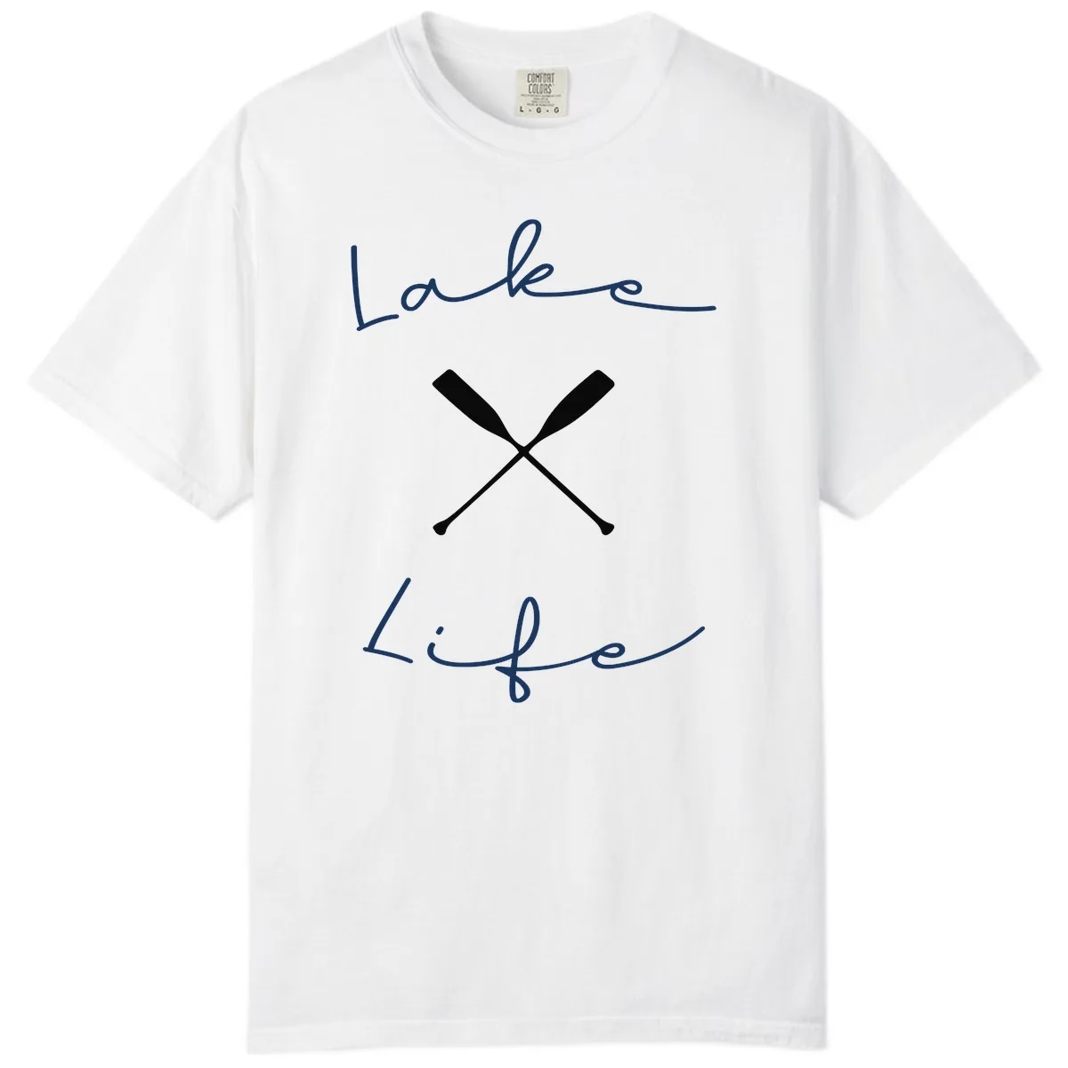 Lake Life Oar Design Comfort Color in White