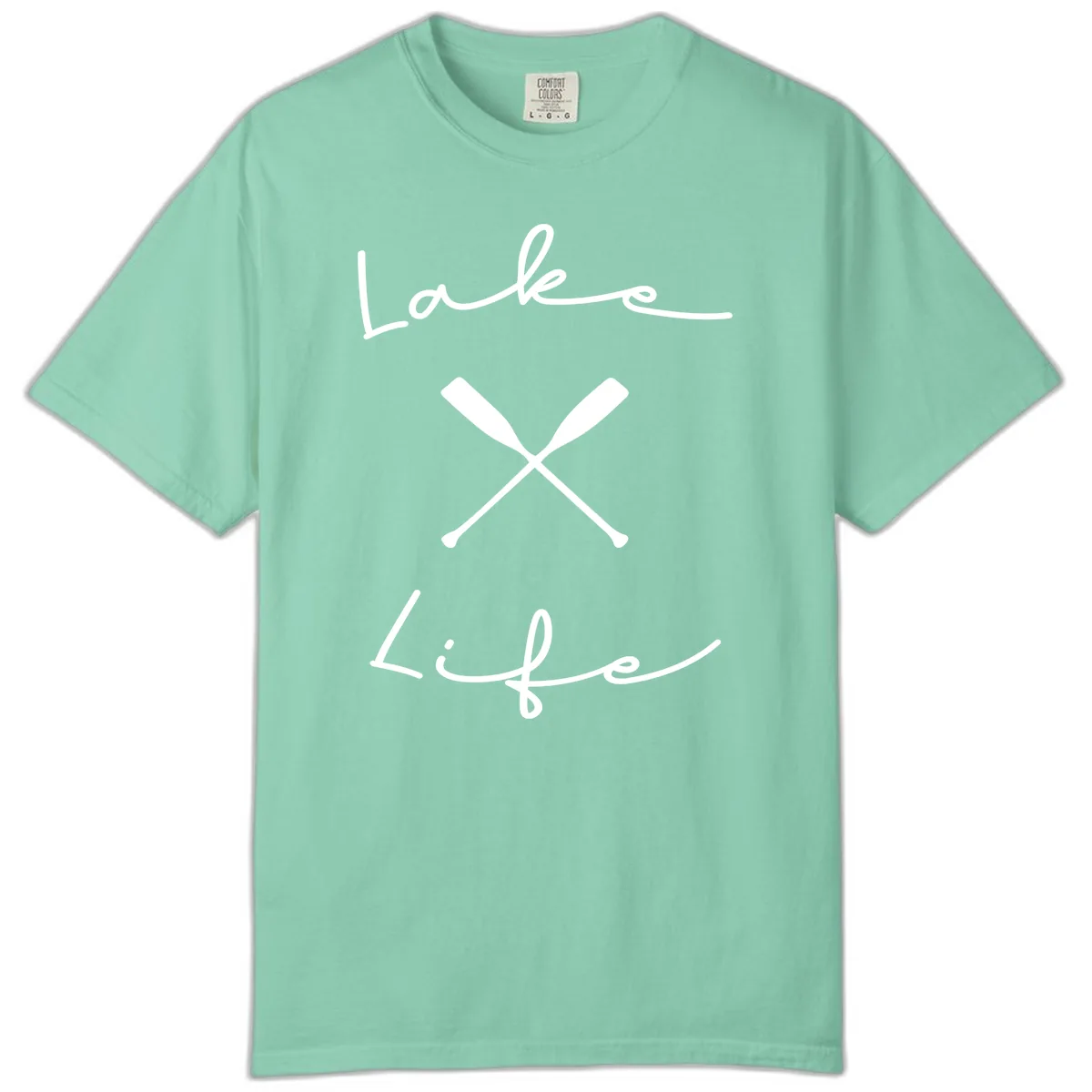 Lake Life Oar Design Comfort Color in Island Reef