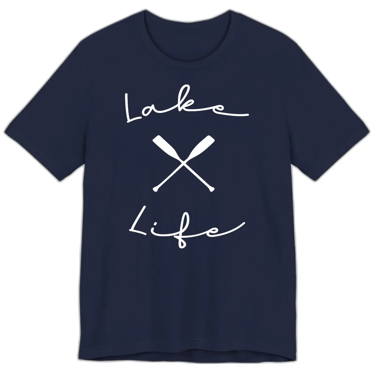 Lake Life Oar Design Premium T-Shirt in Navy