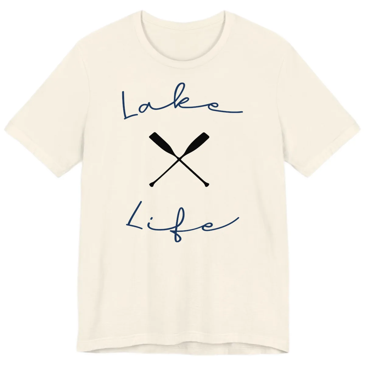 Lake Life Oar Design Premium T-Shirt in Natural