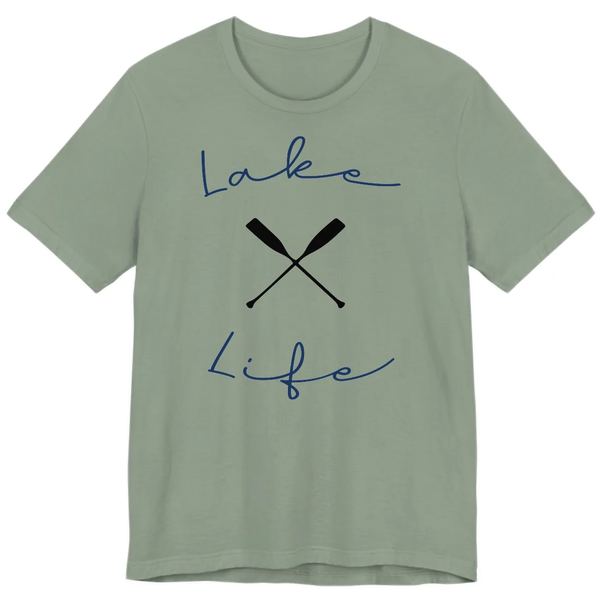 Lake Life Oar Design Premium T-Shirt in Sage