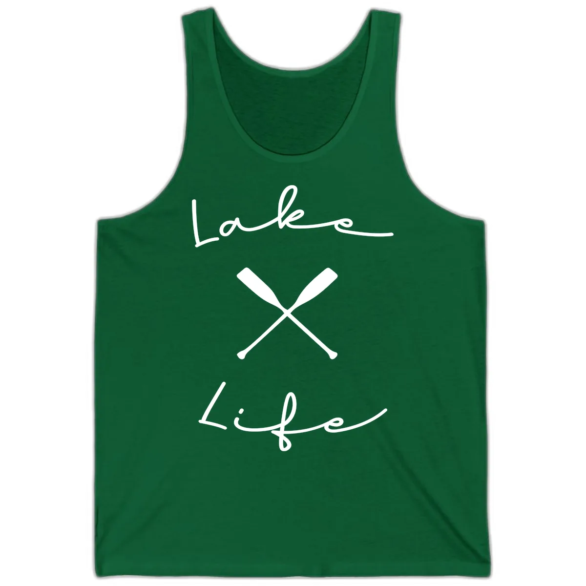 Lake Life Oar Design Tank in Kelly