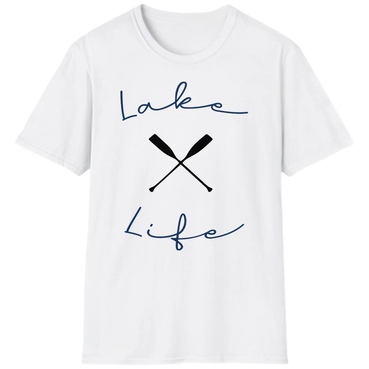 Lake Life Oar Design T-Shirt in White