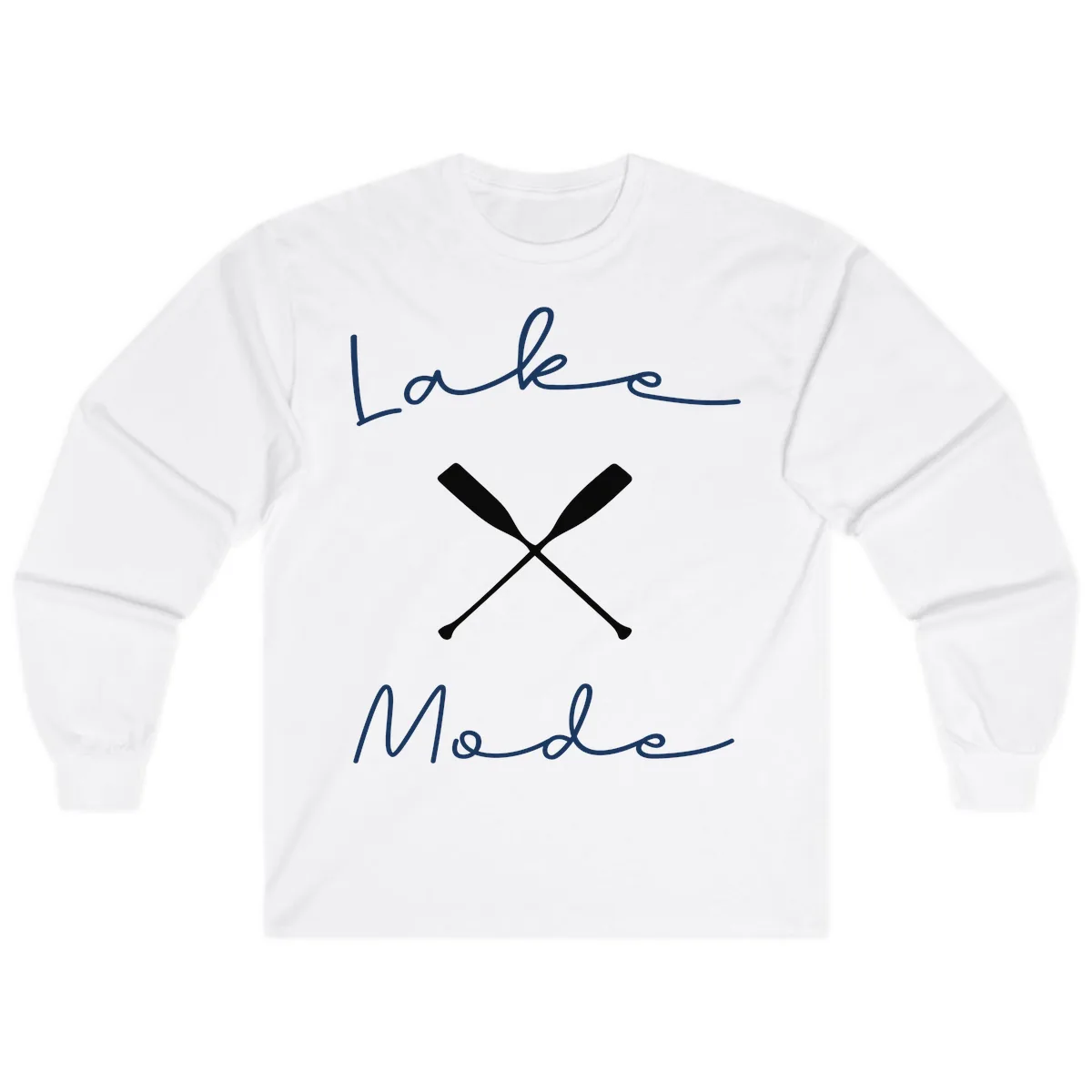 Lake Mode Oar Design Long Sleeve in White