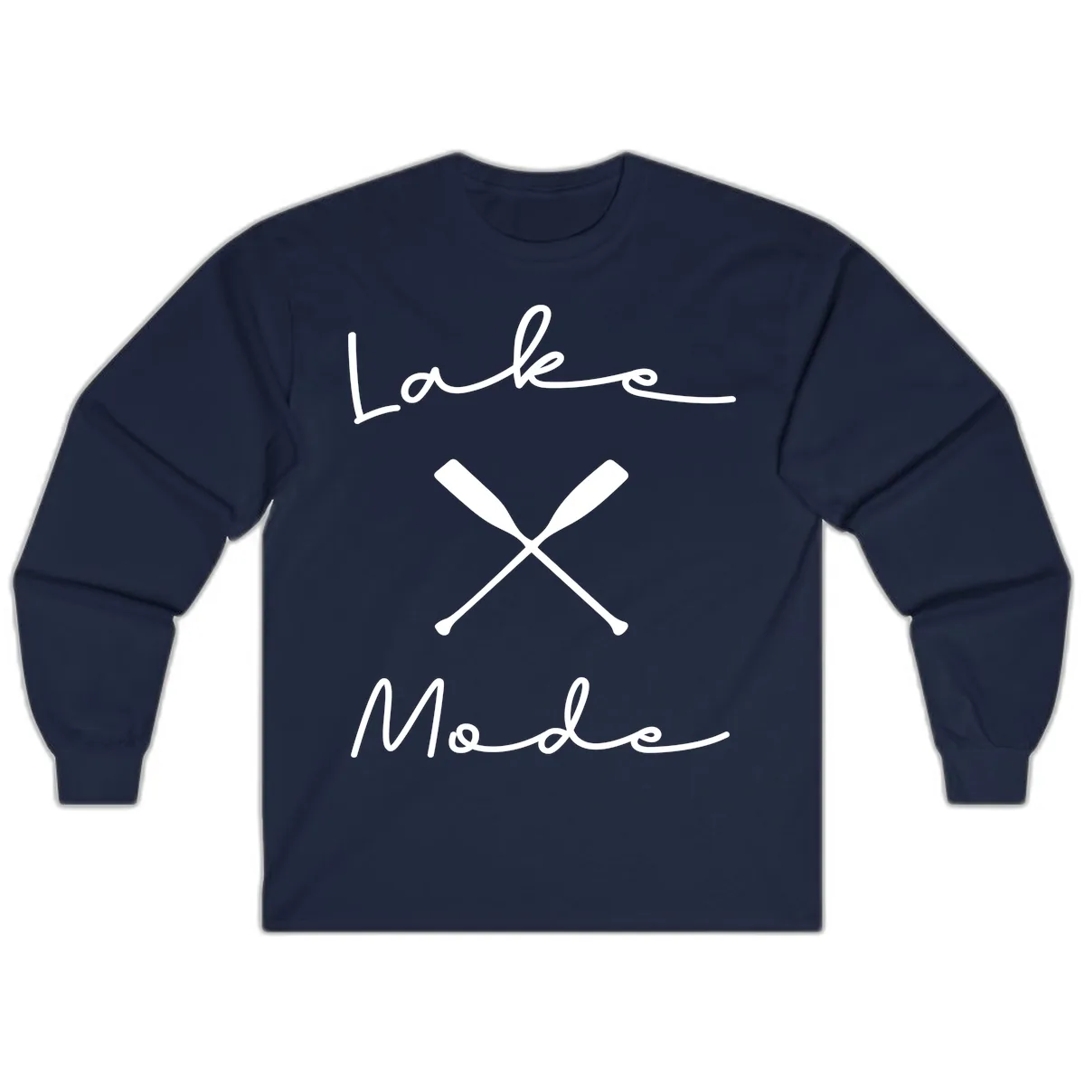 Lake Mode Oar Design Long Sleeve in Navy