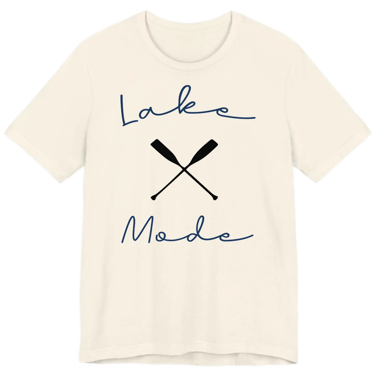 Lake Mode Oar Design Premium T-Shirt in Natural