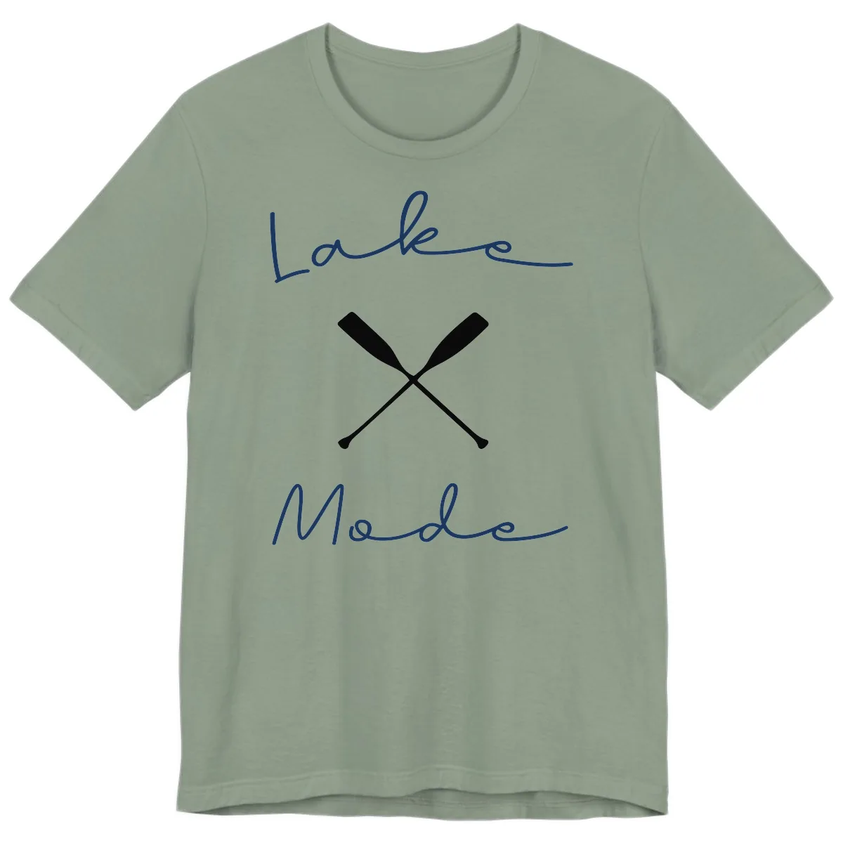 Lake Mode Oar Design Premium T-Shirt in Sage