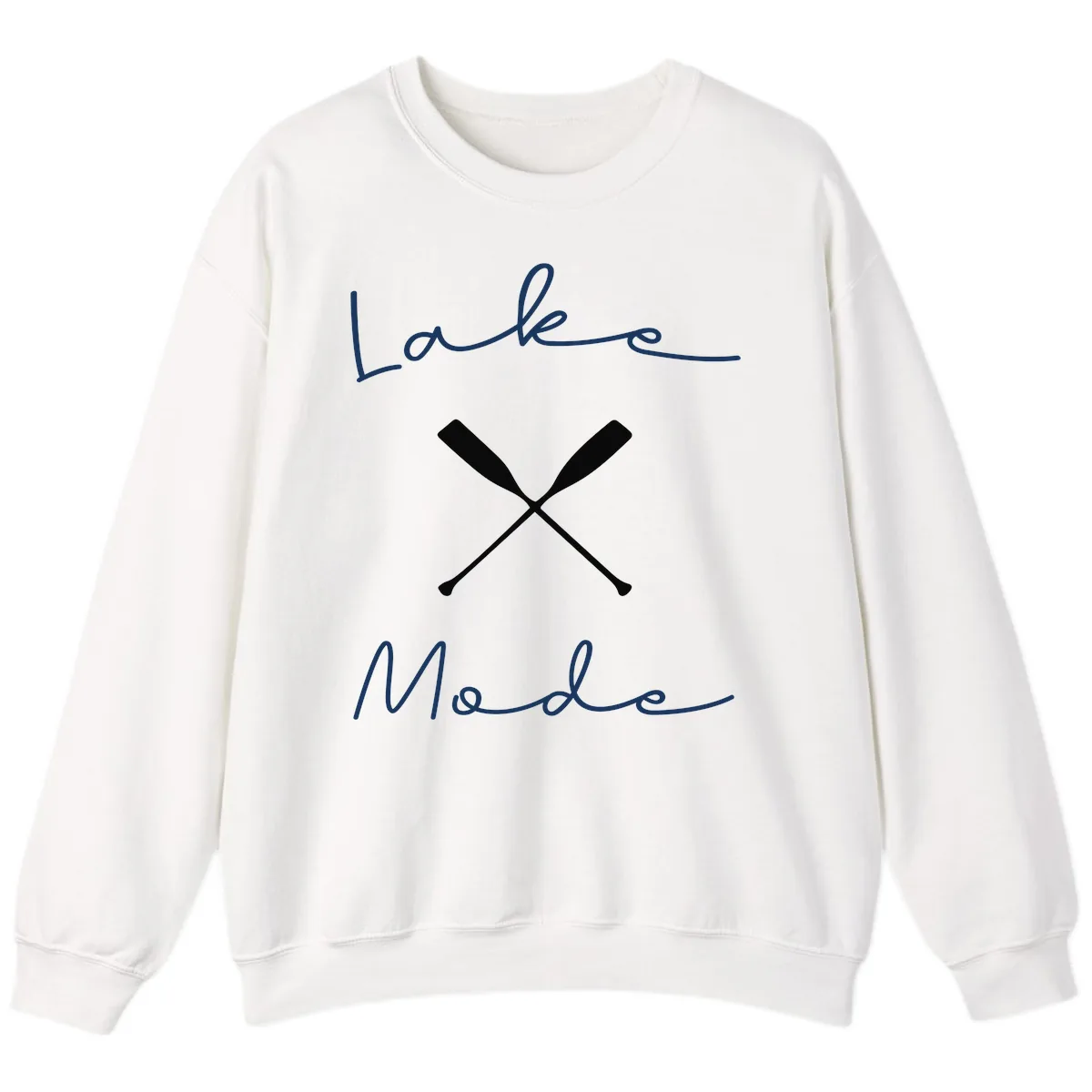 Lake Mode Oar Design Sweatshirt in White