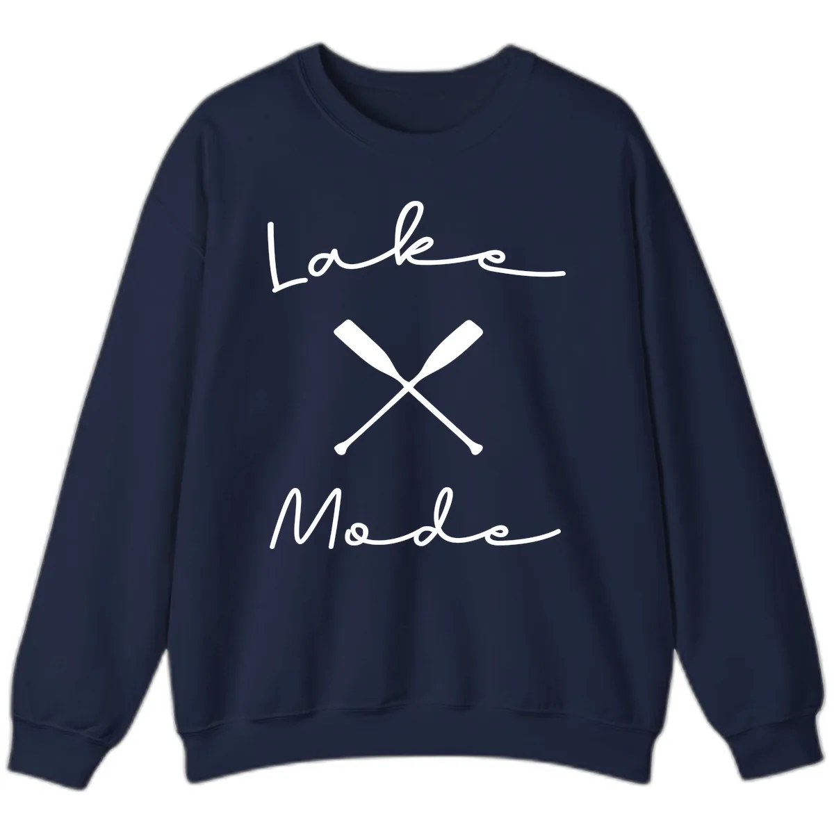 Lake Mode Oar Design Sweatshirt in Navy