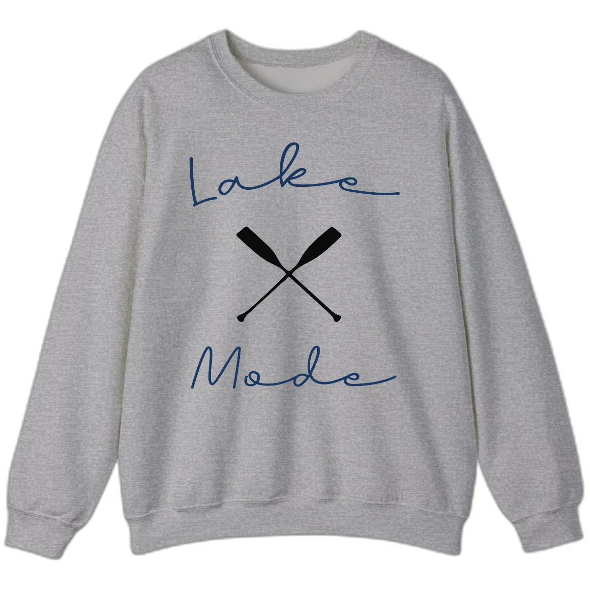 Lake Mode Oar Design Sweatshirt in Sport Grey