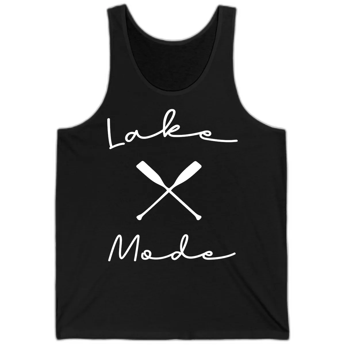 Lake Mode Oar Design Tank in Black
