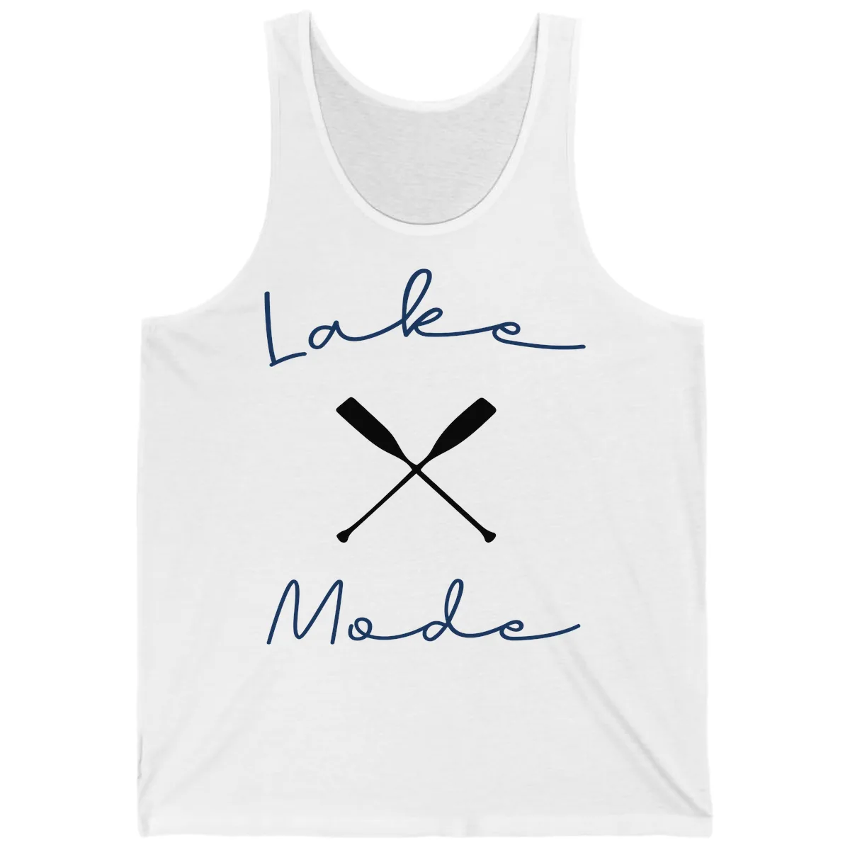 Lake Mode Oar Design Tank in White