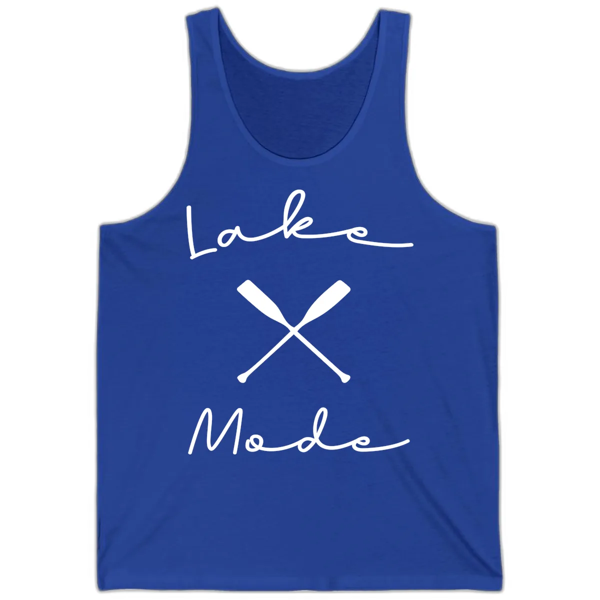 Lake Mode Oar Design Tank in True Royal
