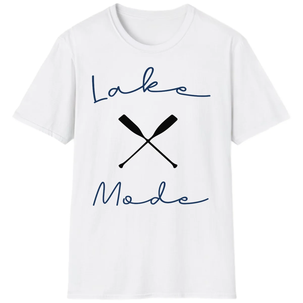 Lake Mode Oar Design T-Shirt in White