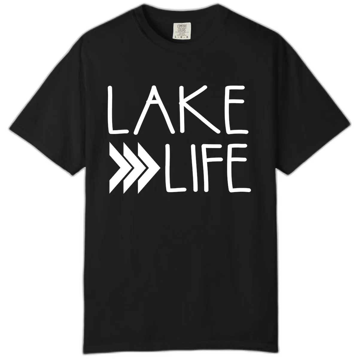 Lake Life Arrow Design Comfort Color in Black