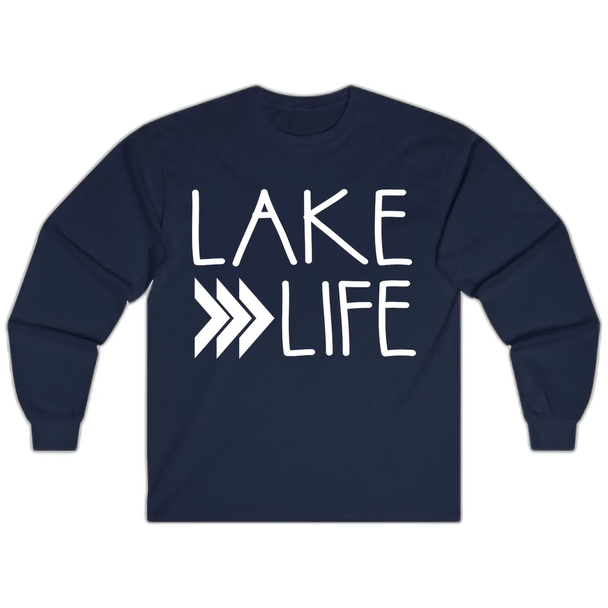 Lake Life Arrow Design Long Sleeve in Navy