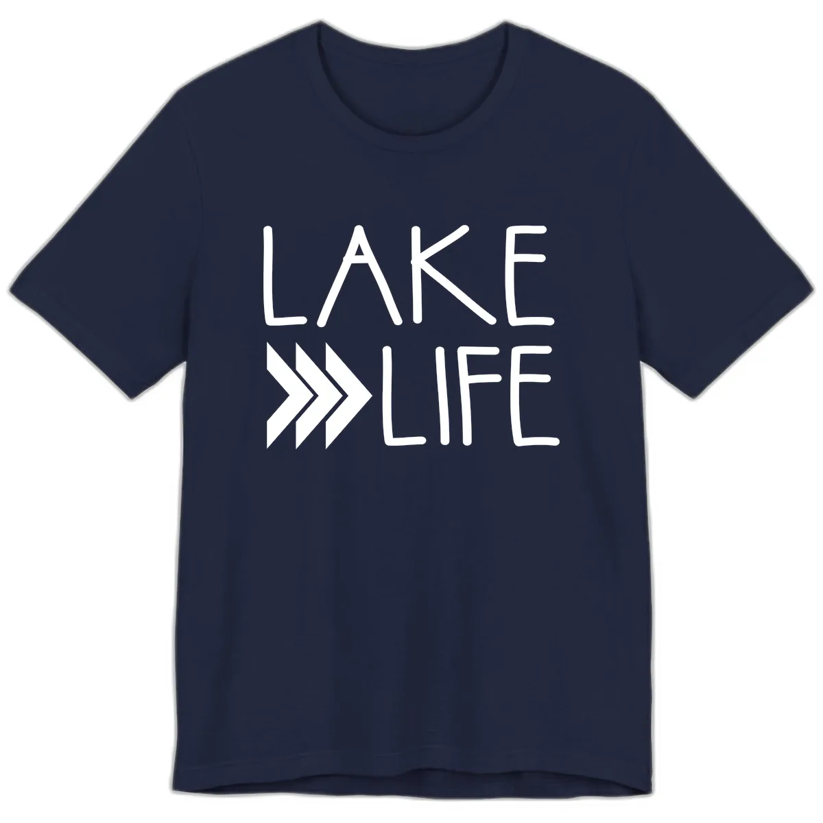 Lake Life Arrow Design Premium T-Shirt in Navy