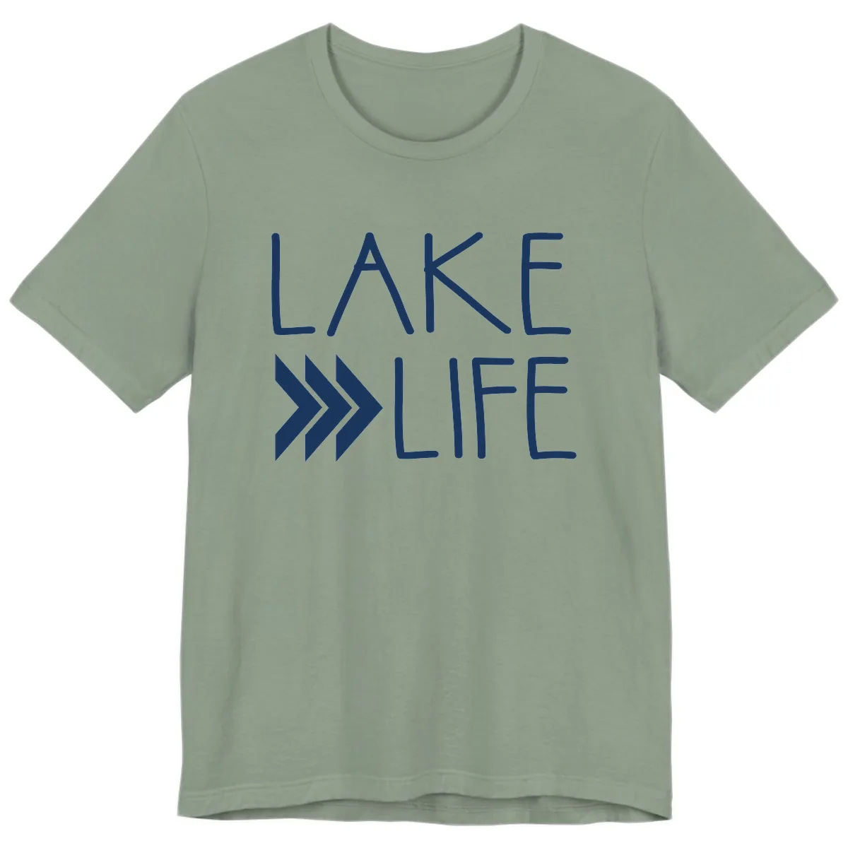 Lake Life Arrow Design Premium T-Shirt in Sage