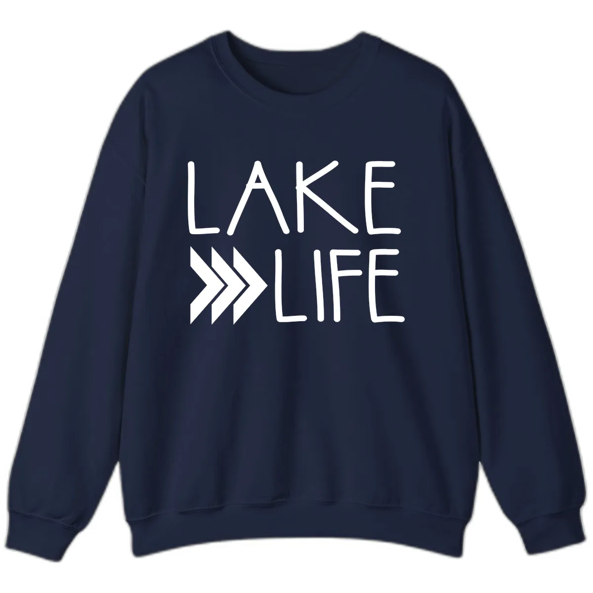 Lake Life Arrow Design Sweatshirt in Navy