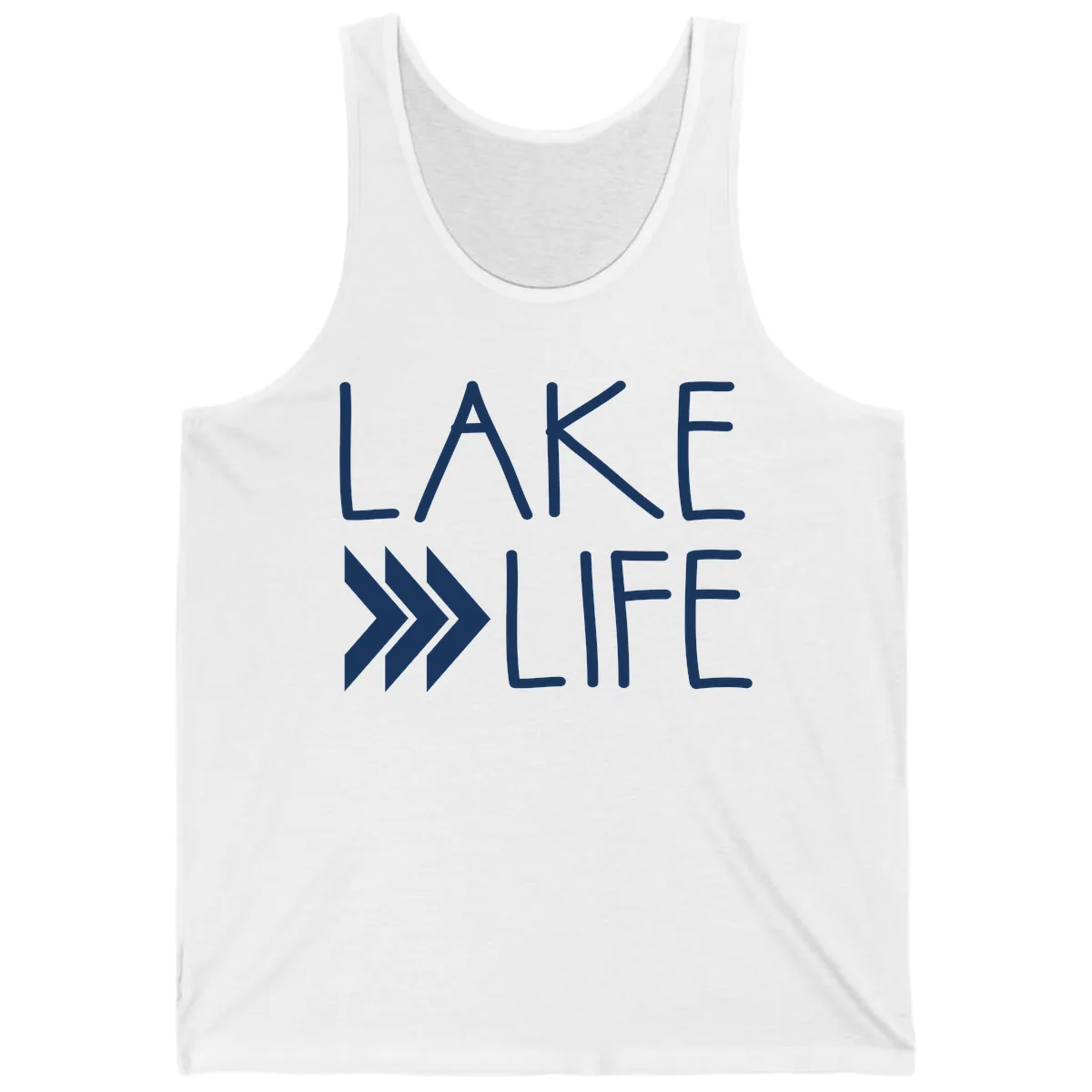 Lake Life Arrow Design Tank in White