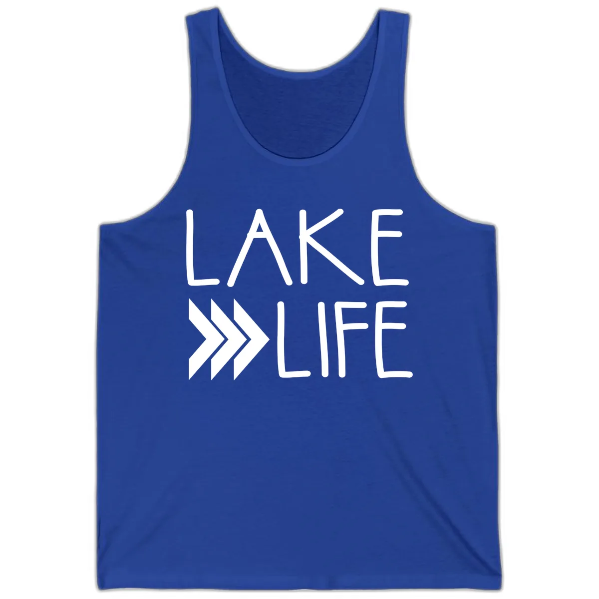 Lake Life Arrow Design Tank in True Royal