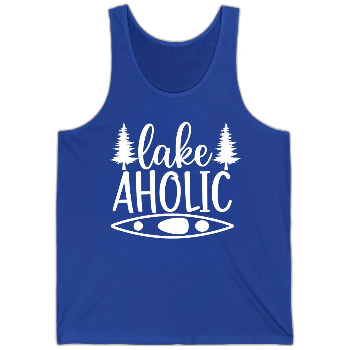 Lakeaholic Kayak And Trees Tank in True Royal