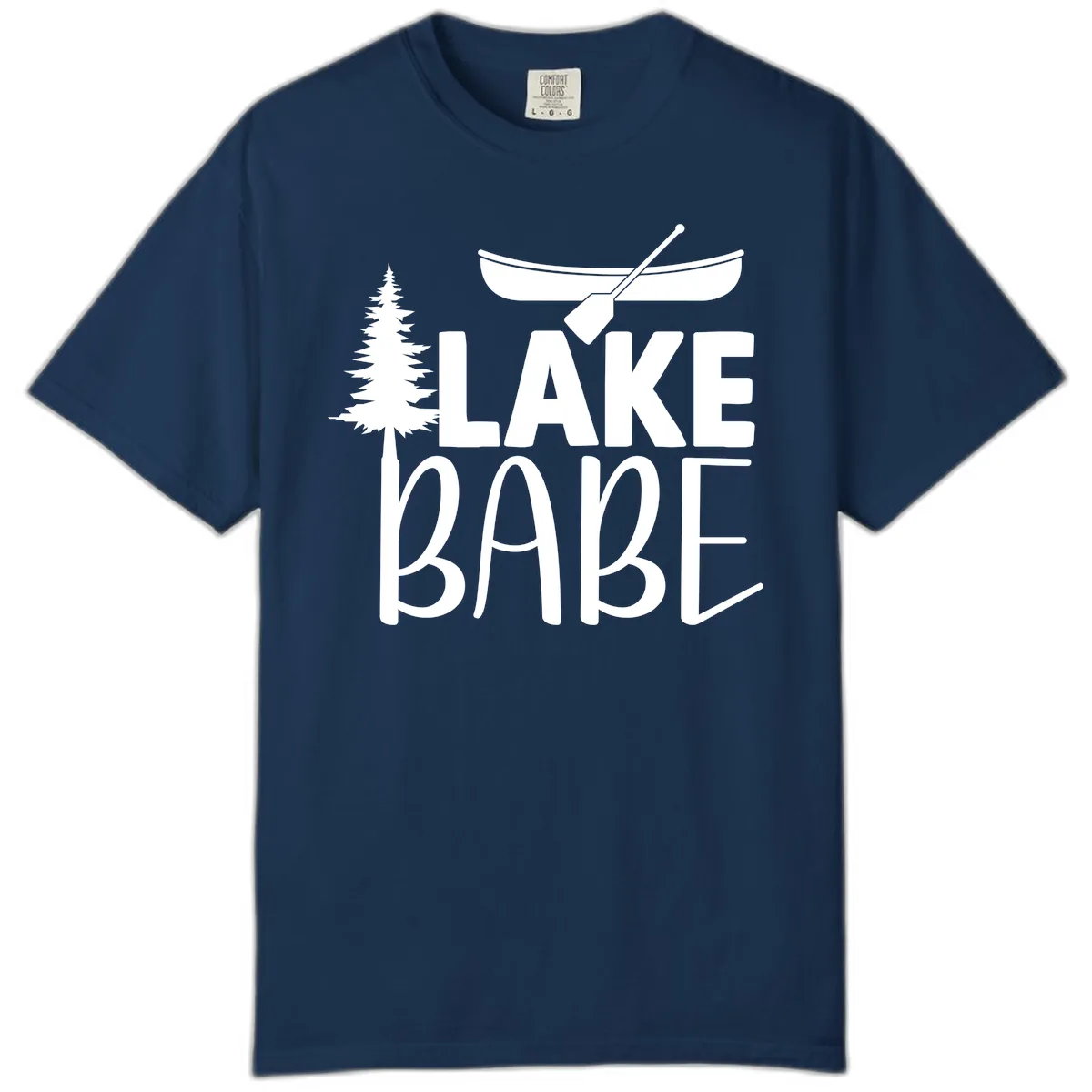 Lake Babe Lake Life Apparel Comfort Color in Navy