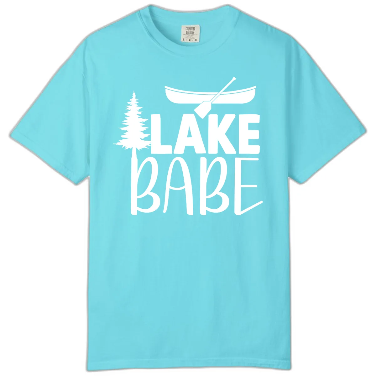 Lake Babe Lake Life Apparel Comfort Color in Lagoon Blue