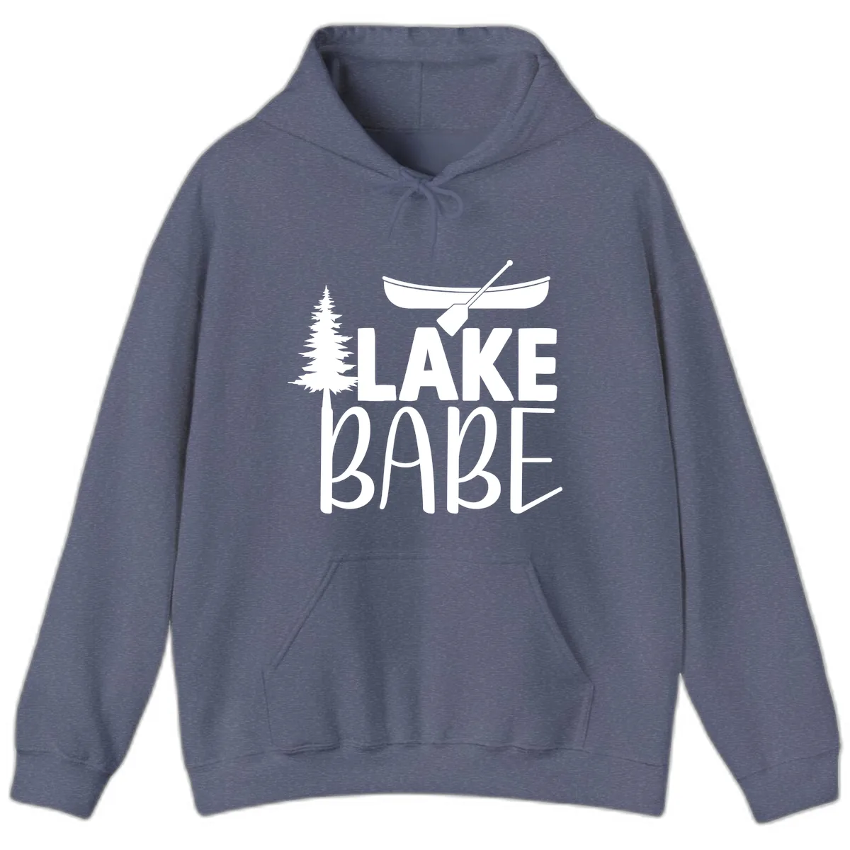 Lake Babe Lake Life Apparel Hoodie in Heather Navy